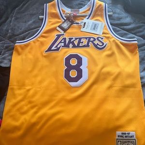 NWT Authentic Mitchell & Ness Throwback Kobe Bryant Laker Jersey sz 48 (XL)